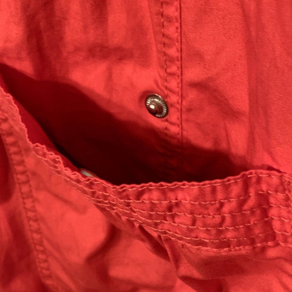 ** Black Rivet Red and Black Lightweight Zip Up Jacket 100% Cotton Size Medium - Picture 5 of 13